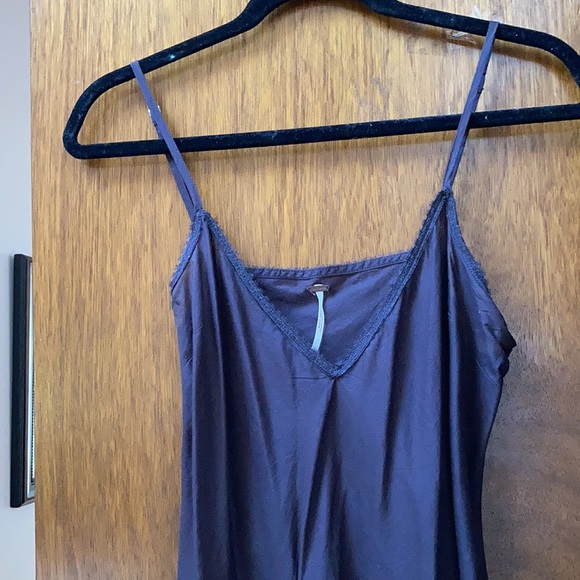 Free people brown summer dress with full separate lining & Narrow Braided belt. - Picture 13 of 15